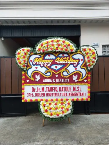 Papan Bunga Pernikahan sungai bilu